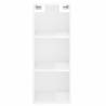 Stylish Highboard High Gloss White - 34.5x34x180 cm