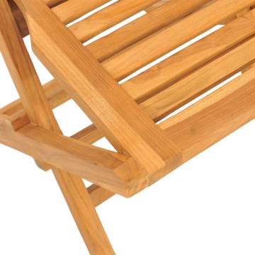 Folding Garden Chairs 4 pcs Solid Wood Teak - Hipomarket