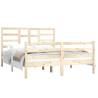 Solid Wood Bed Frame 150x200 cm King Size - Modern Design