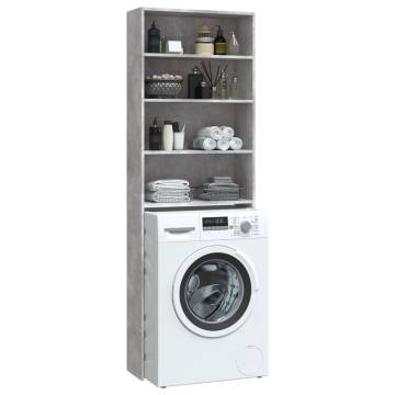 Washing Machine Cabinet Concrete Grey - Stylish Storage Solution