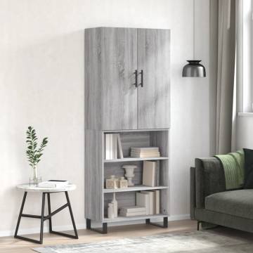 Stylish Grey Sonoma Highboard - 69.5x34x180 cm | Hipo Market