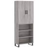 Stylish Grey Sonoma Highboard - 69.5x34x180 cm | Hipo Market