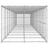 Outdoor Dog Kennel Galvanised Steel with Roof - 29.04 m²