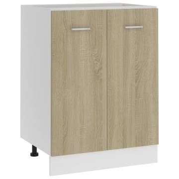 Bottom Cabinet Sonoma Oak 60x46x81.5 cm - Hipomarket