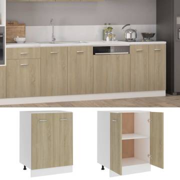 Bottom Cabinet Sonoma Oak 60x46x81.5 cm - Hipomarket