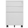 Light Grey Mobile File Cabinet - Durable & Stylish Storage