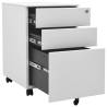 Light Grey Mobile File Cabinet - Durable & Stylish Storage