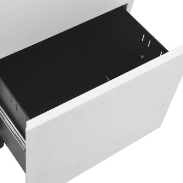 Light Grey Mobile File Cabinet - Durable & Stylish Storage