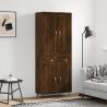 Stylish Highboard Brown Oak 69.5x34x180 cm - HipoMarket