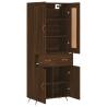 Stylish Highboard Brown Oak 69.5x34x180 cm - HipoMarket