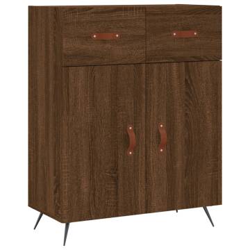 Stylish Highboard Brown Oak 69.5x34x180 cm - HipoMarket