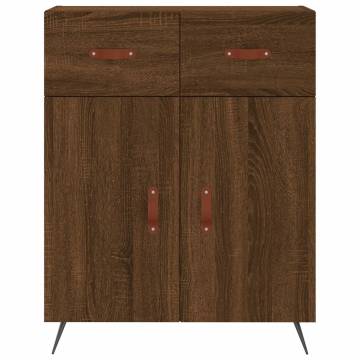 Stylish Highboard Brown Oak 69.5x34x180 cm - HipoMarket