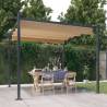 Garden Gazebo with Retractable Roof 3x3 m Taupe Colour taupe Size 3 x 3 x 2.2 m 