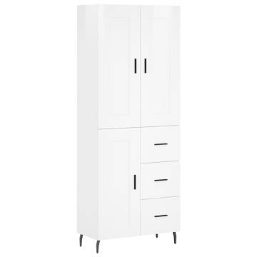 Highboard High Gloss White - Stylish Storage Solution