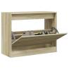 Shoe Cabinet Sonoma Oak 80x34x63 cm Engineered Wood Colour sonoma oak Size 80 x 34 x 63 cm Quantity in Package 1 Number of 