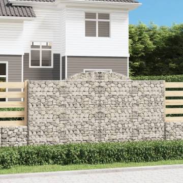 Arched Gabion Baskets 2 pcs - Durable Garden Barriers