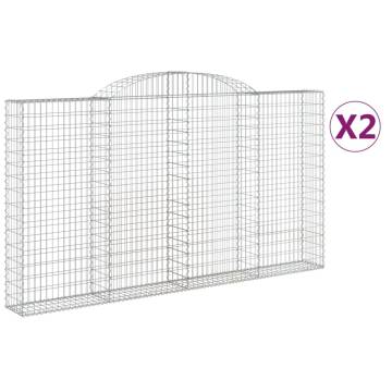 Arched Gabion Baskets 2 pcs - Durable Garden Barriers