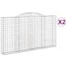 Arched Gabion Baskets 2 pcs - Durable Garden Barriers