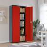 File Cabinet Anthracite and Red 90x40x200 cm Steel Colour anthracite and red Size 90 x 40 x 200 cm Quantity in Package 1 