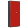 File Cabinet Anthracite and Red | Durable Steel Storage