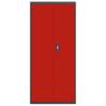 File Cabinet Anthracite and Red | Durable Steel Storage