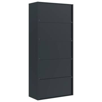 File Cabinet Anthracite and Red | Durable Steel Storage