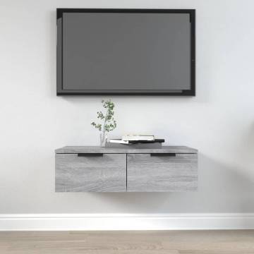 Wall Cabinet Grey Sonoma | Stylish Storage Solution 68x30x20 cm