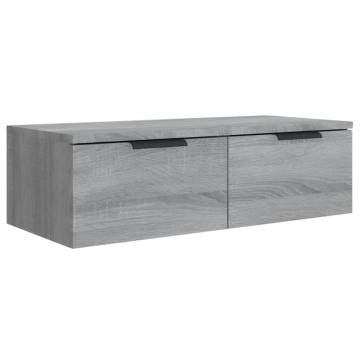 Wall Cabinet Grey Sonoma | Stylish Storage Solution 68x30x20 cm