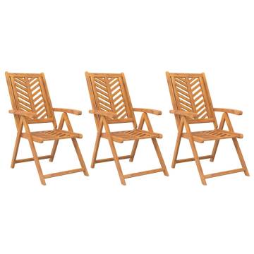 Reclining Garden Chairs Set - Solid Acacia Wood | HipoMarket