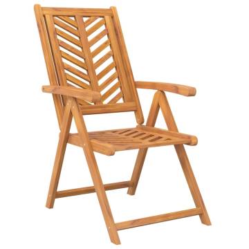 Reclining Garden Chairs Set - Solid Acacia Wood | HipoMarket