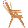 Reclining Garden Chairs Set - Solid Acacia Wood | HipoMarket