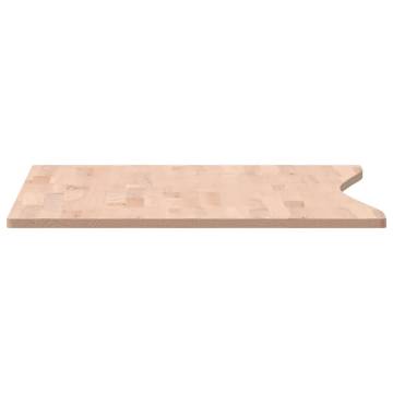 Solid Wood Beech Desk Top 100x(55-60)x1.5 cm | Hipo Market