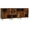 3 pcs Smoked Oak Sideboards | Stylish Storage Solutions