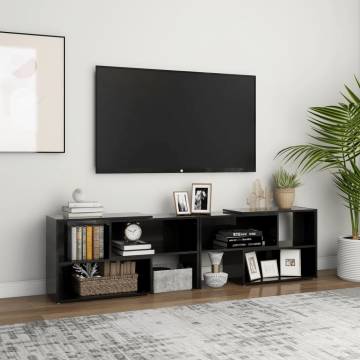 High Gloss Black TV Cabinet - Stylish & Functional | HipoMarket