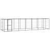 Outdoor Dog Kennel Steel with Roof - 16.94 m² | HiPoMarket