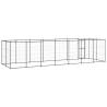 Outdoor Dog Kennel Steel with Roof - 16.94 m² | HiPoMarket