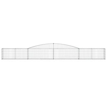 Arched Gabion Baskets - 5 pcs Galvanised Iron Garden Barriers