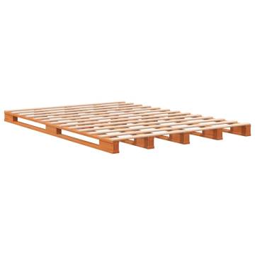 Pallet Bed Wax Brown 140x200 cm Solid Pine - Hipomarket