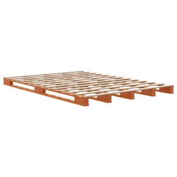 Pallet Bed Wax Brown 140x200 cm Solid Pine - Hipomarket