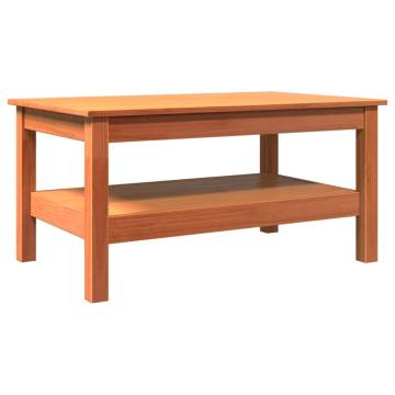 Stylish Wax Brown Coffee Table | Solid Pine Wood | Hipomarket