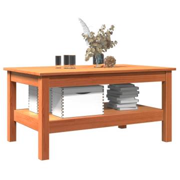 Stylish Wax Brown Coffee Table | Solid Pine Wood | Hipomarket