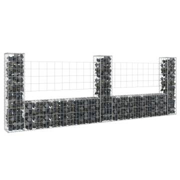 U-Shape Gabion Basket - Durable Iron Retaining Wall 260x20x100cm