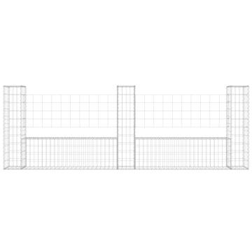 U-Shape Gabion Basket - Durable Iron Retaining Wall 260x20x100cm