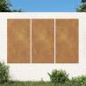 Garden Wall Decorations - Corten Steel Sun Design (3 pcs)