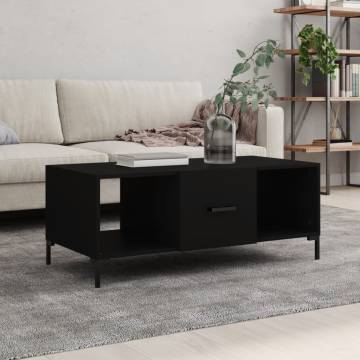 Stylish Black Coffee Table 102x50x40 cm | Hipomarket