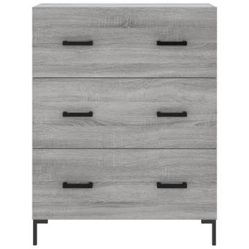 Highboard Grey Sonoma 69.5x34x180 cm | Stylish Storage Solution