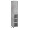 Elegant Highboard in Concrete Grey - 34.5x34x180 cm