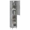 Elegant Highboard in Concrete Grey - 34.5x34x180 cm