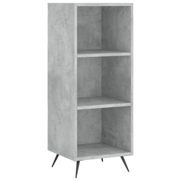 Elegant Highboard in Concrete Grey - 34.5x34x180 cm