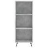 Elegant Highboard in Concrete Grey - 34.5x34x180 cm